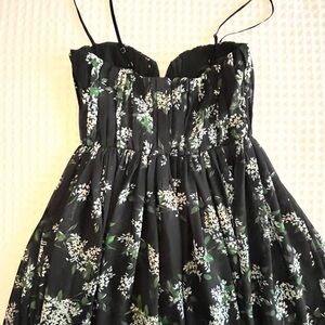 Saulee Black Floral Dress